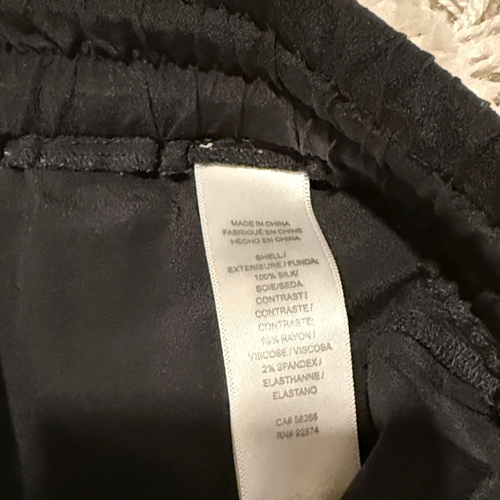 Splendid 100%silk pants with contrast  Black Joggers - Picture 3 of 4